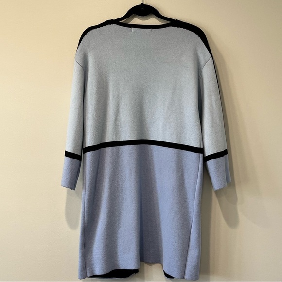 Blue Open Front Cardigan by Gabby Isabella, Size M - Picture 5 of 6